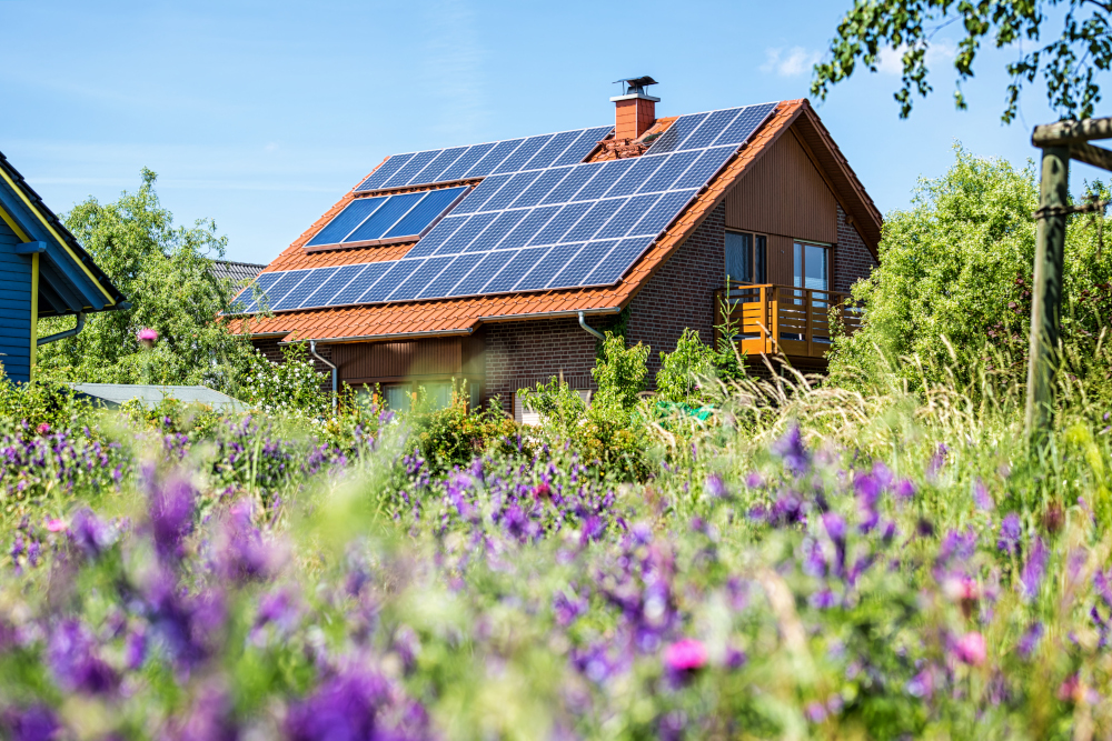 House with solar panels
