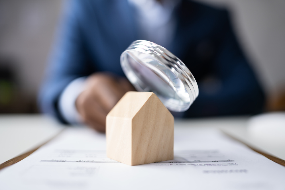 House Or Home Inspection Using Magnifying Glass
